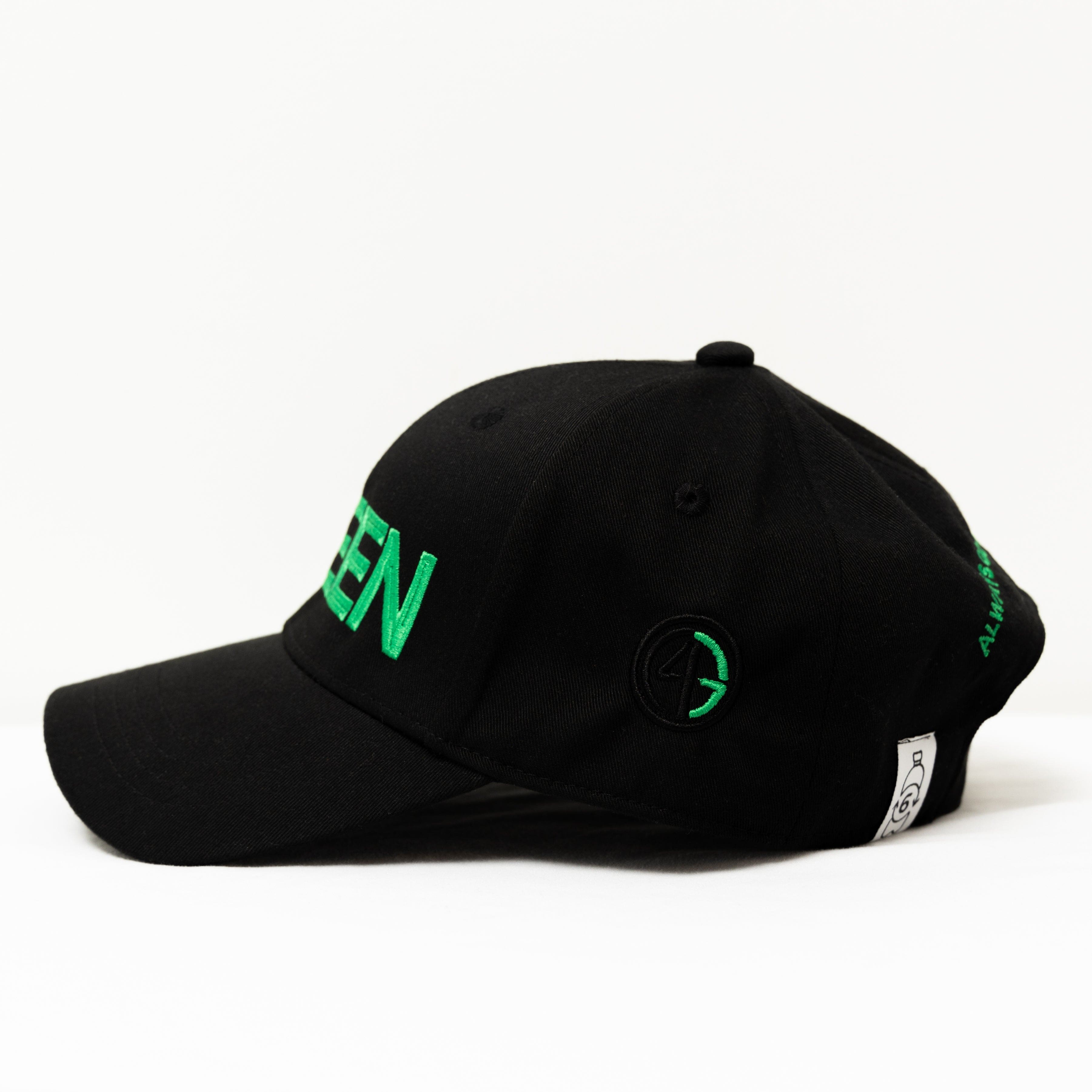 6 BOTTLES GREEN HAT IN BLACK