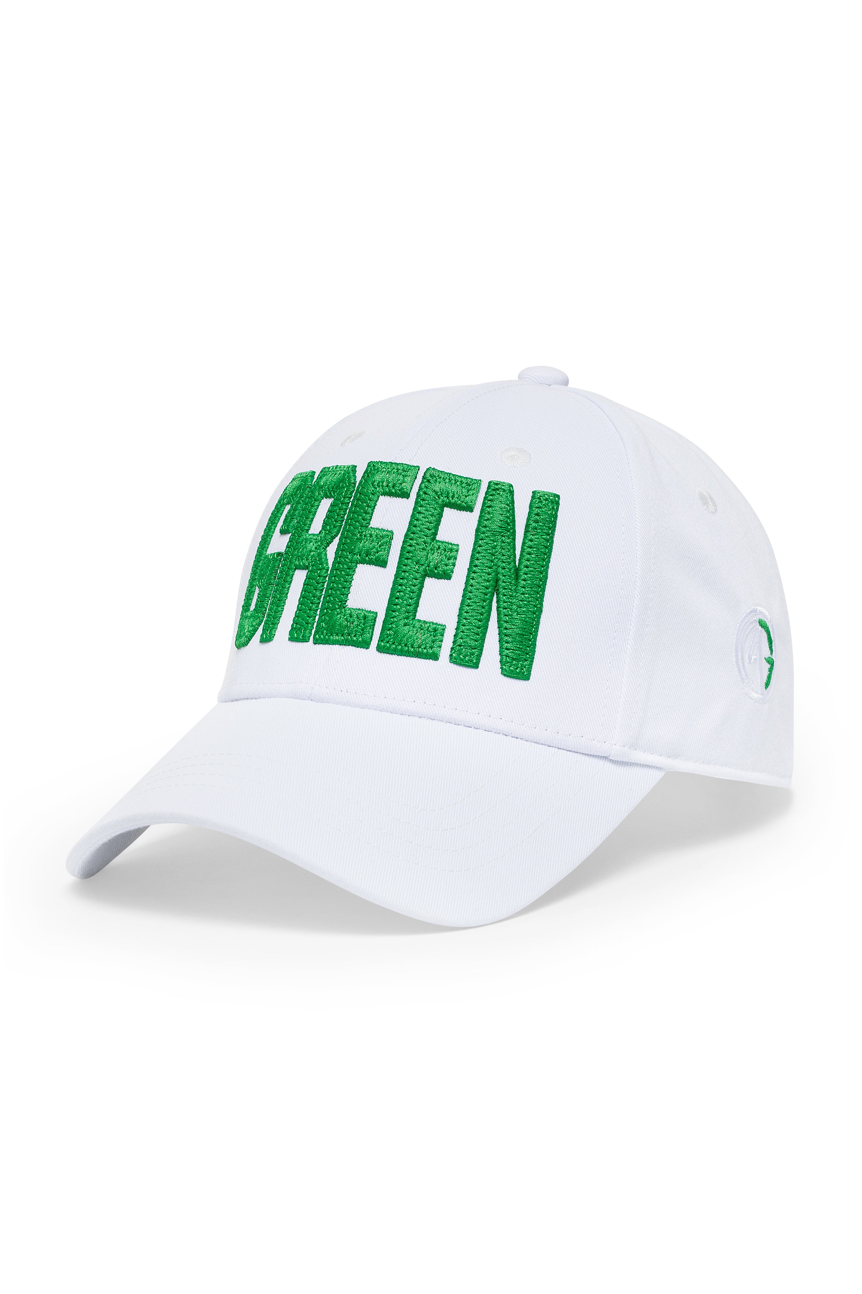 6 BOTTLES GREEN HAT IN WHITE